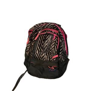 JanSport zebra and pink backpack 3 Section 1950 Cu Cent